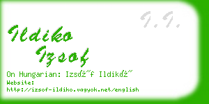 ildiko izsof business card